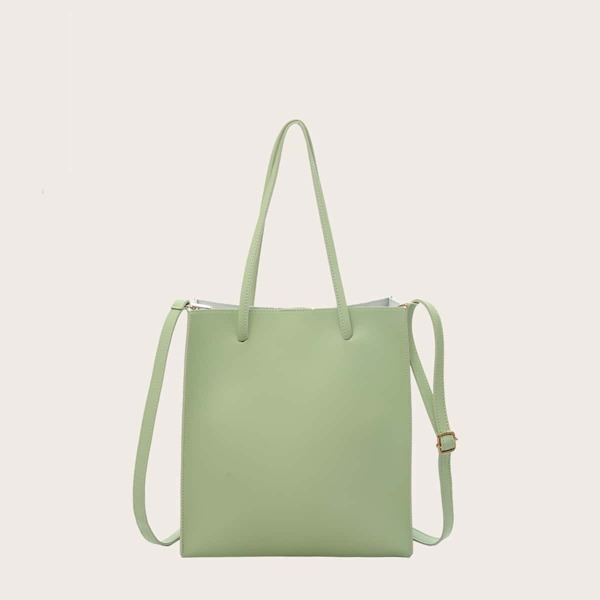 

Minimalist Shoulder Tote Bag, Green
