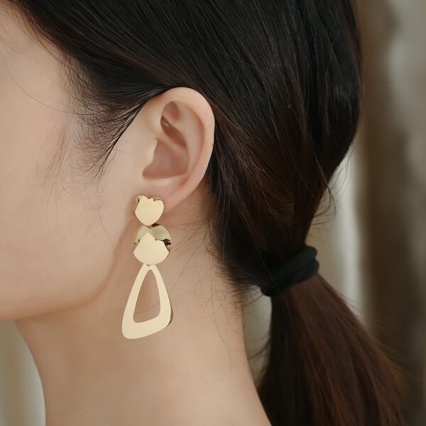 

18K Gold Plated Heart Drop Earrings