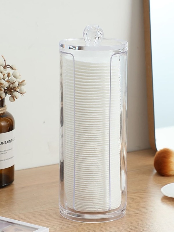 Dispensateur Automatique De Disques De Coton - Boîte Pratique Pour Cotons Carrés 5x6 Cm, Design Blanc Moderne