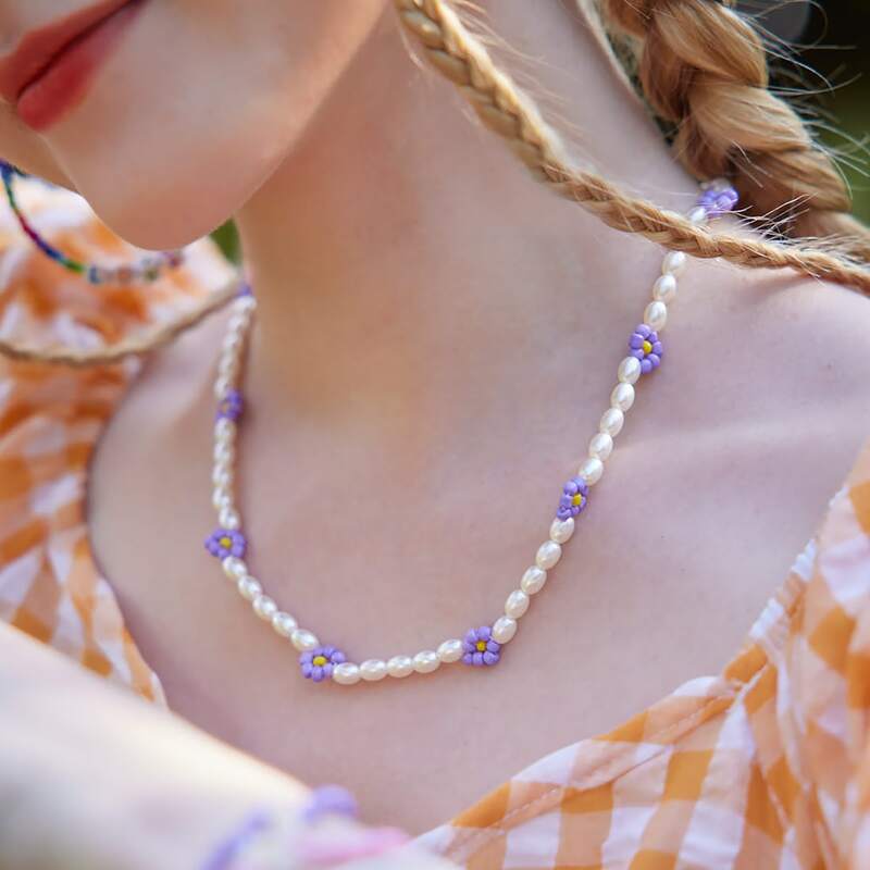 

Necklaces, Mauve purple