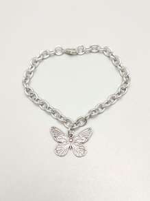 Hombres Pulsera con accesorio de mariposa