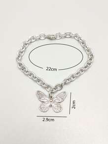 Hombres Pulsera con accesorio de mariposa