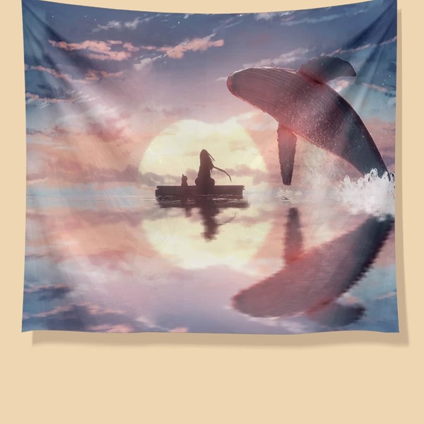 

Whale Print Tapestry, Multicolor