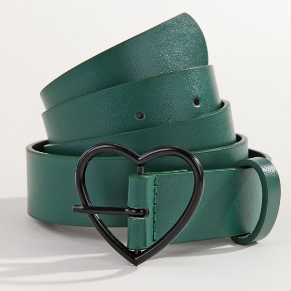 

Heart Buckle Belt, Green