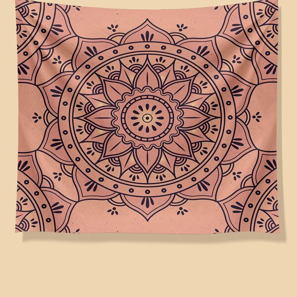 

Mandala Print Tapestry, Multicolor
