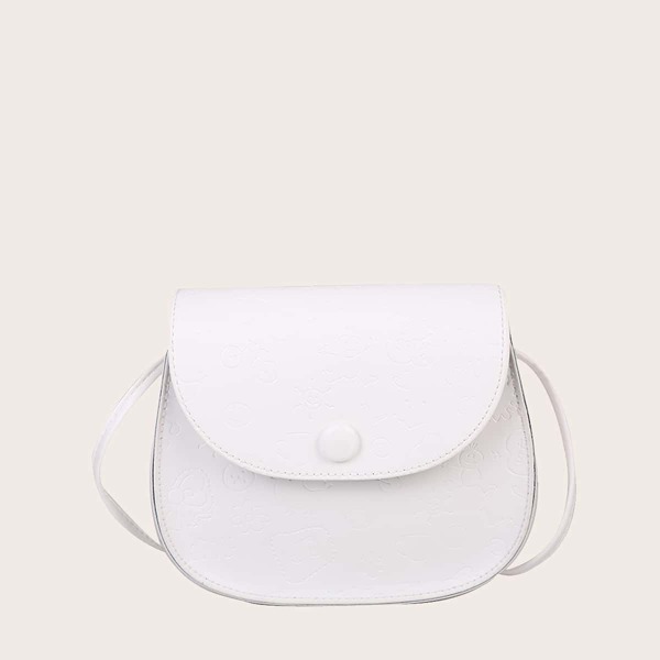 

Minimalist Flap Saddle Bag, White