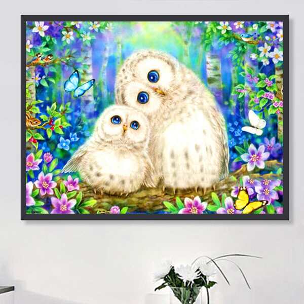 

Owl Print DIY Diamond Unframed Painting, Multicolor
