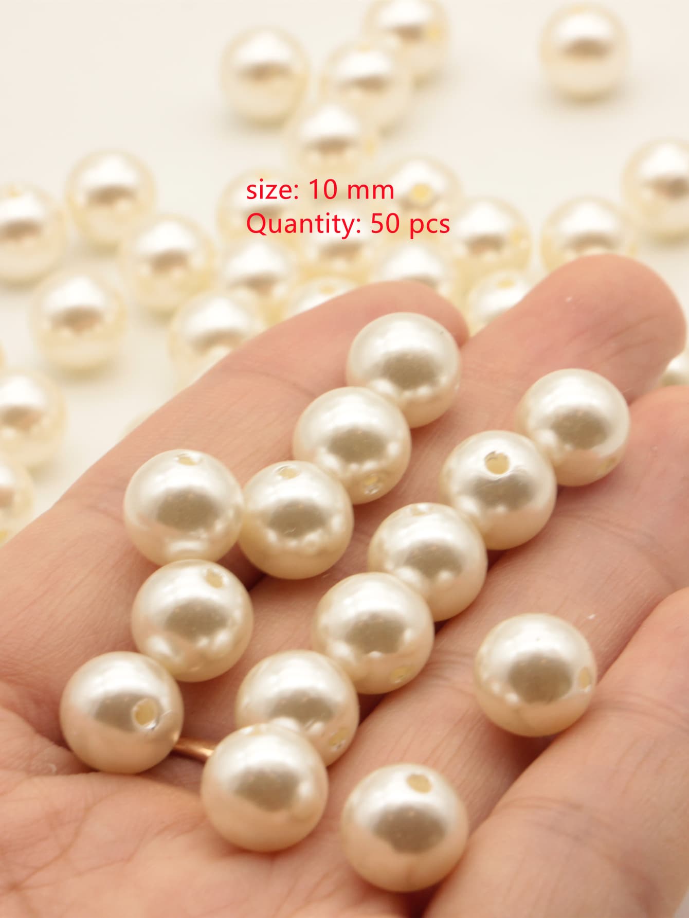 50pcs Faux Pearl Bead DIY Jewelry 