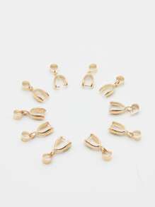 10pcs Pinch Bails For Pendants Clasp - Yellow Gold - View 1