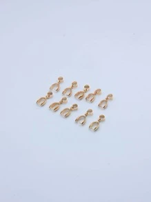 10pcs Pinch Bails For Pendants Clasp - Yellow Gold - View 2