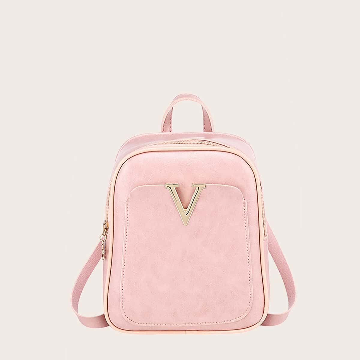 

Letter Graphic Backpack, Pink