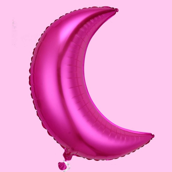 

1pc Moon Shaped Decoration Balloon, Hot pink