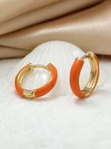 Hoa tai vòng tối giản - trái cam - Xem 2