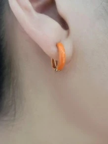 Hoa tai vòng tối giản - trái cam - Xem 3