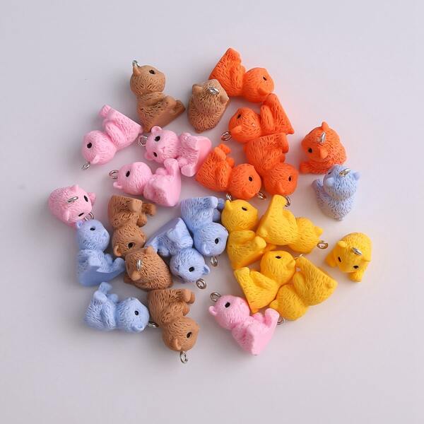 

25pcs Bear DIY Pendant, Multicolor