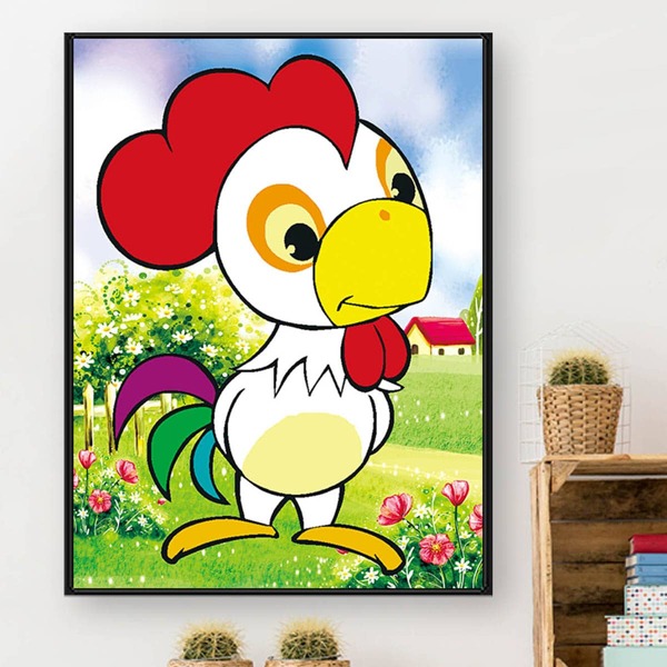 

Chicken Print DIY Diamond Unframed Painting, Multicolor