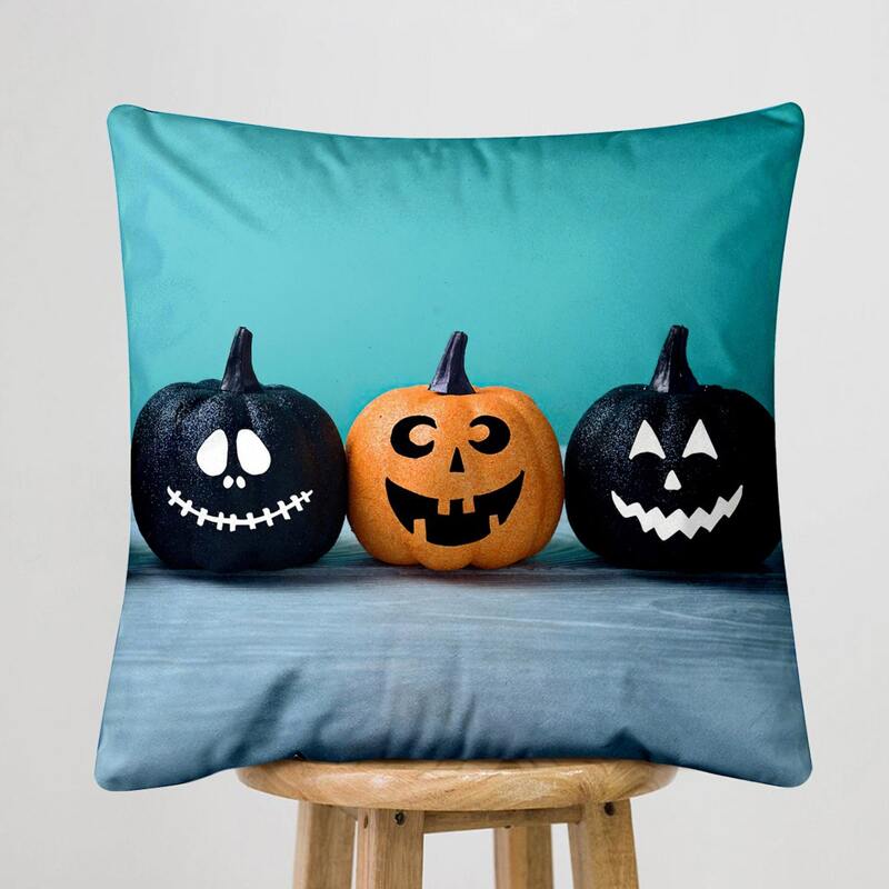 

Halloween Pumpkin Cushion Cover Without Filler, Multicolor