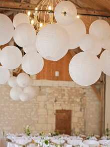 5pcs Decorative Paper Lantern - White - View 1