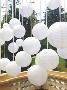 5pcs Decorative Paper Lantern - White - View 2