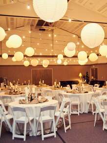 5pcs Decorative Paper Lantern - White - View 3