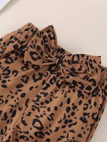 Đồ bộ em bé Xù Đồ họa Lá thư Giải trí - Màu Khaki - Xem 4