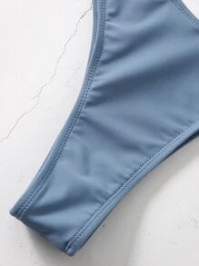 Swim SXY Summer Beach Plain Underwire High Cut Bikini