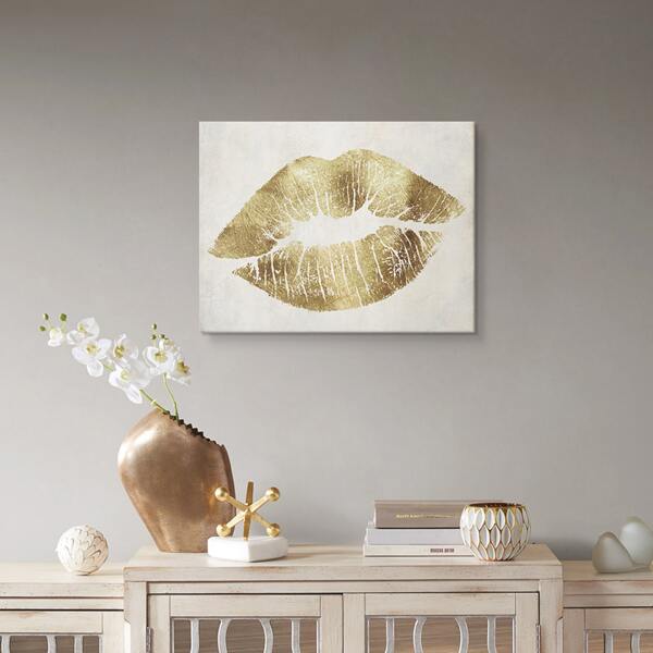 

Lip Print Unframed Painting, Multicolor