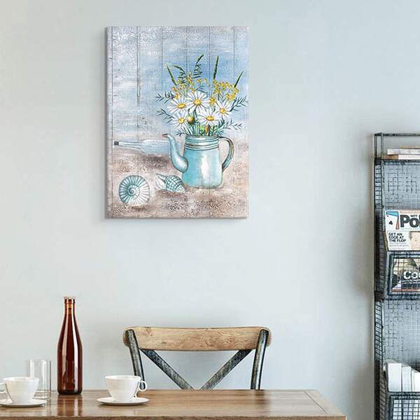 

Flower Print Unframed Painting, Multicolor