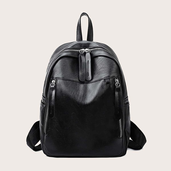 

Minimalist Pocket Front Backpack, Black