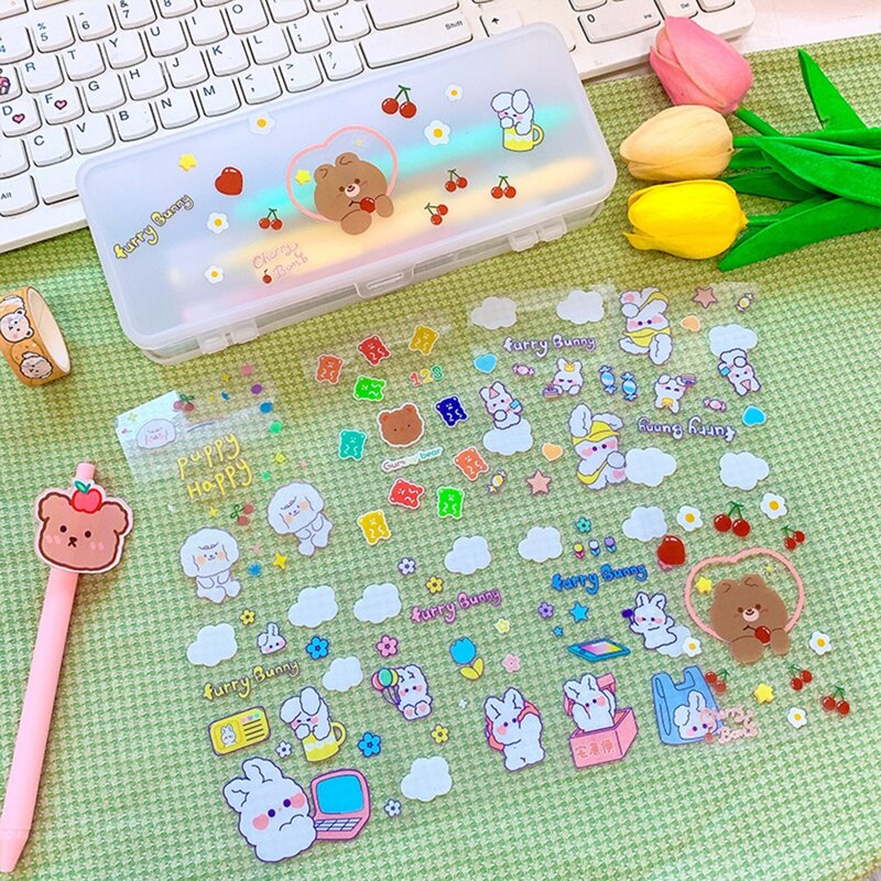 

3pcs Cartoon Graphic Random Sticker, Multicolor