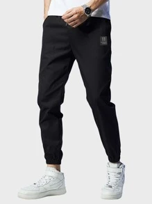 Manfinity Men Patched Tapered Pants