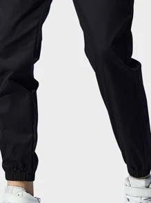 Manfinity Men Patched Tapered Pants