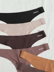 Snug Zone 7packs Solid No Show Sexy Thongs Set