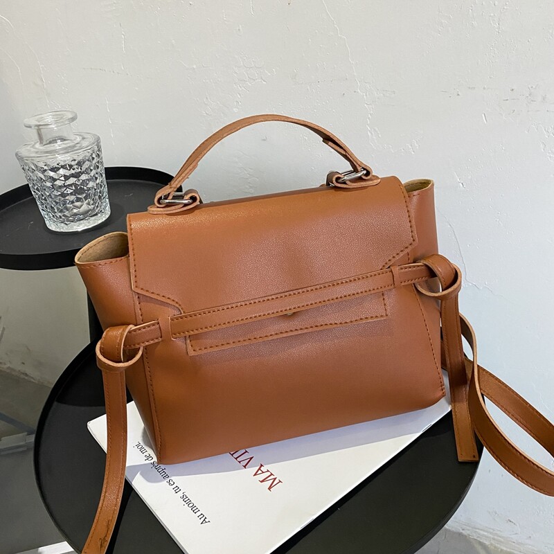 

Minimalist Satchel Bag, Brown