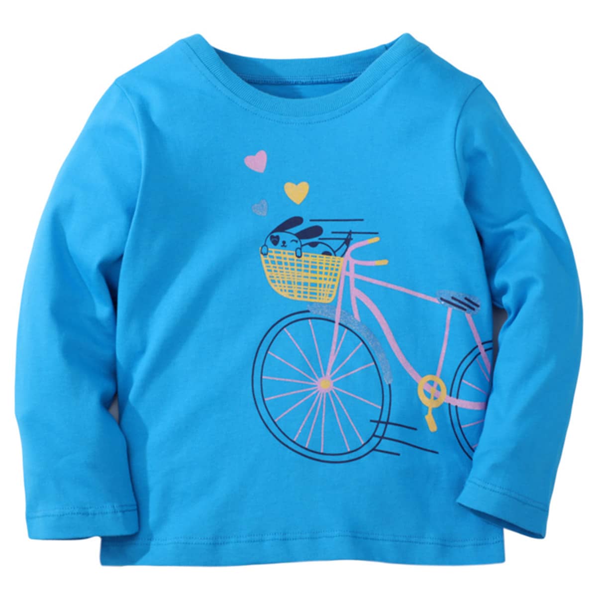 для девочек Футболка Велосипед & с принтом сердечка