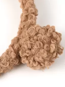 Solid Fuzzy Headband - Coffee Brown - View 3