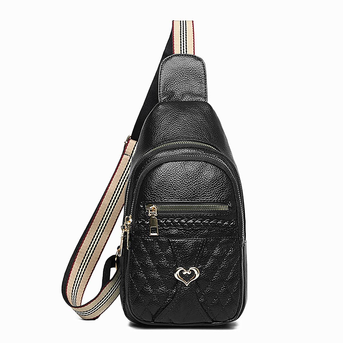 

Zip Front Sling Bag, Black