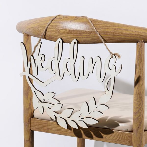 

1pc Wooden Wall Hanging, Beige