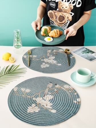 1 pièce Napperon avec imprimé fleur