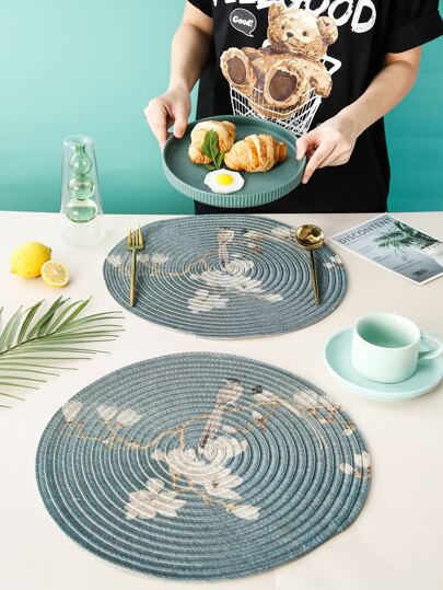 1 pieza mantel con estampado de flor