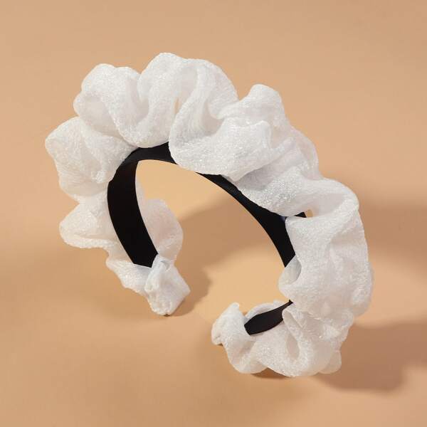 

Ruffle Hair Hoop, White