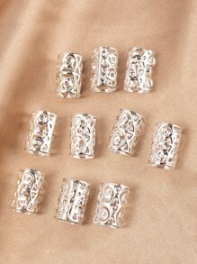 10 件金属发圈 - 銀色 - 查看 2