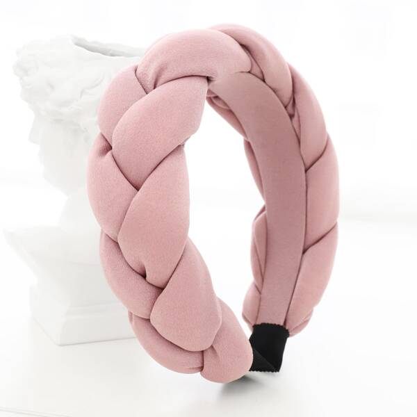

Braided Solid Headband, Pink