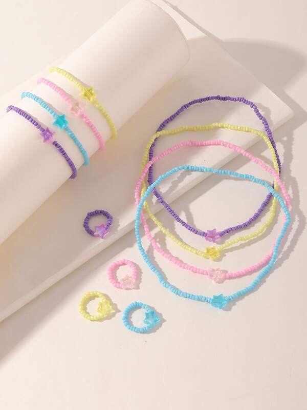 女孩12入組串珠首飾套裝