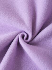 SHEIN EZwear Áo nỉ Dây kéo Túi màu trơn Giải trí - Màu Lilac Tím - Xem 6