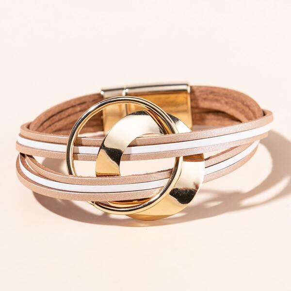 

Metal Ring Decor Bracelet, Multicolor