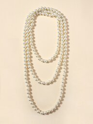Faux Pearl Beaded Necklace