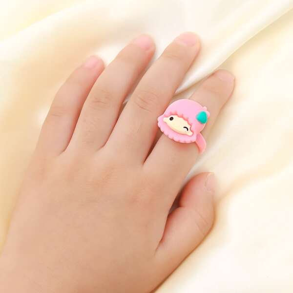 

Toddler Girls Cartoon Cuff Ring, Multicolor