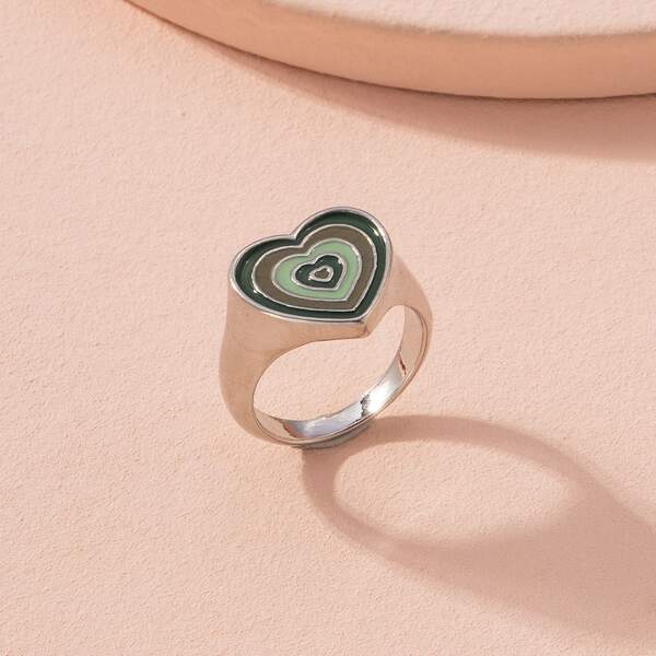 

Heart Pattern Ring, Silver