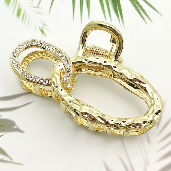 

Rhinestone Decor Hair Claw, Gold